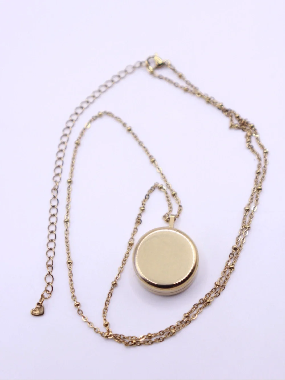 PILL THING GoldTone Pill Box Necklace